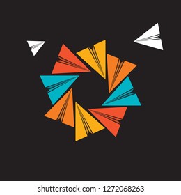 paper plane vector design