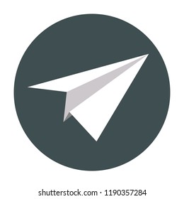 Paper plane vector flat icon