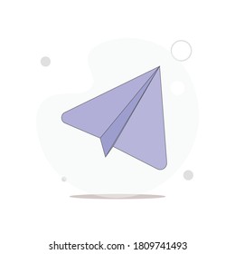 ilustración plana vectorial de plano de papel en blanco
