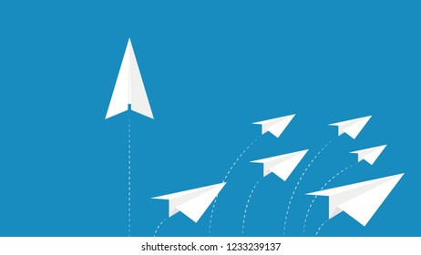 Paper plane vector. free space for text. wallpaper. copy space.