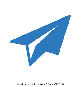 paper plane vector glyph color icon 