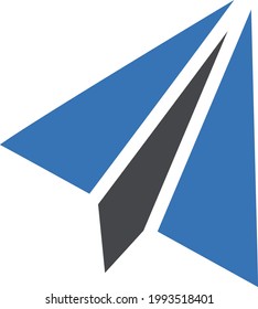 paper plane vector glyph colour icon