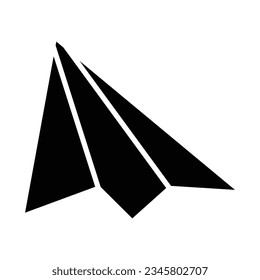 Paper Plane Vector Glyph Icon For Personal And Commercial Use.
