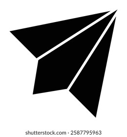 Paper Plane Vector Glyph Icon Vector Design