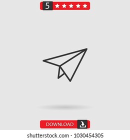 paper plane vector icon