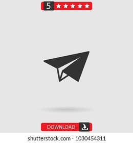 paper plane vector icon