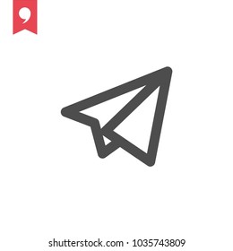 Paper plane vector icon