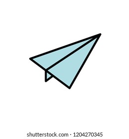 Paper plane vector icon