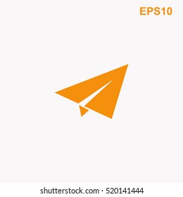 Paper plane vector icon