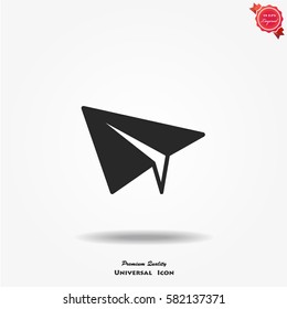 Paper plane vector icon.