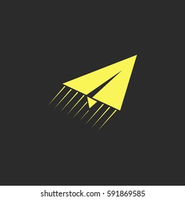 Paper plane vector  icon.