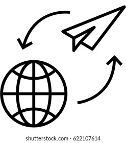 Paper Plane Vector Icon