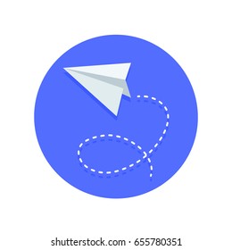 Paper plane vector icon