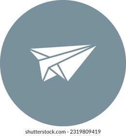 Paper Plane vector icon. Can be used for printing, mobile and web applications.