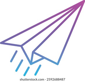 Paper Plane vector icon. Can be used for printing, mobile and web applications.