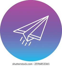 Paper Plane vector icon. Can be used for printing, mobile and web applications.