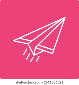 Paper Plane vector icon. Can be used for printing, mobile and web applications.