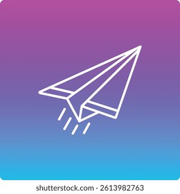 Paper Plane vector icon. Can be used for printing, mobile and web applications.