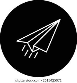 Paper Plane vector icon. Can be used for printing, mobile and web applications.