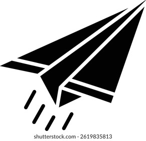Paper Plane vector icon. Can be used for printing, mobile and web applications.