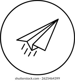 Paper Plane vector icon. Can be used for printing, mobile and web applications.