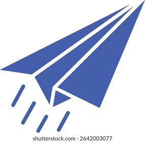 Paper Plane vector icon. Can be used for printing, mobile and web applications.