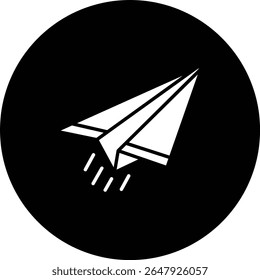 Paper Plane vector icon. Can be used for printing, mobile and web applications.