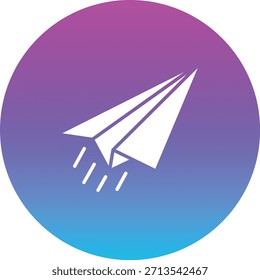 Icono de Vector de avión de papel. Se puede utilizar para aplicaciones de impresión, móviles y de Web.