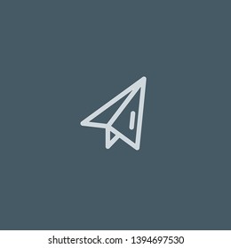 Paper Plane vector icon. Paper Plane concept stroke symbol design. Thin graphic elements vector illustration, outline pattern for your web site design, logo, UI. EPS 10.