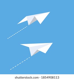 Paper plane Vector icon design illustration Template