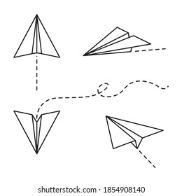 Paper plane Vector icon design illustration Template