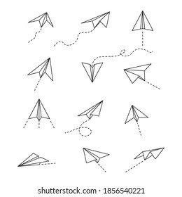 Paper plane Vector icon design illustration Template
