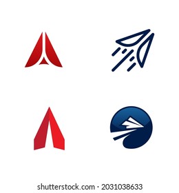 Paper plane Vector icon design illustration Template