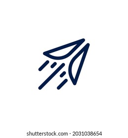 Paper plane Vector icon design illustration Template