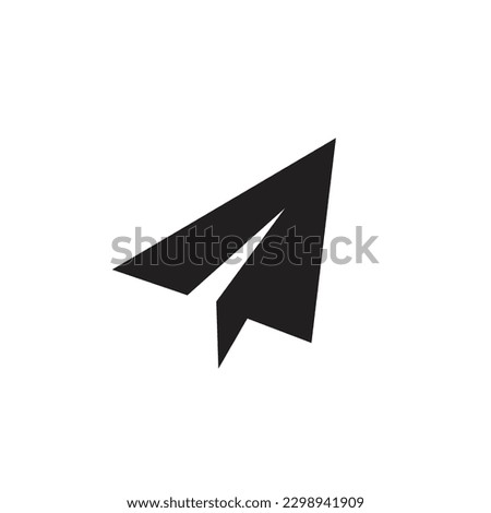Paper plane vector icon design isolated on white background. 