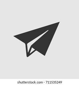 Paper Plane Vector Icon Eps 10. Origami Airplane Illustration.