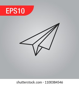 Paper Plane Vector Icon Illustration