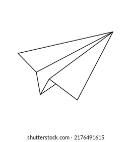 Paper plane vector icon illustration sign