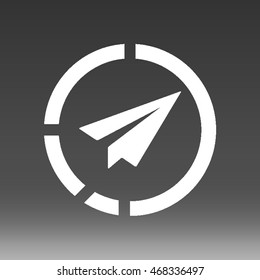 Paper Plane Vector Icon Illustration