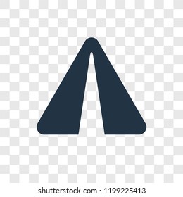 Paper plane vector icon isolated on transparent background, Paper plane transparency logo concept