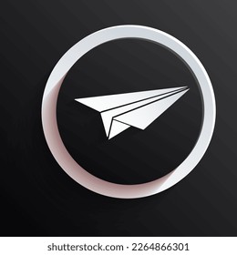 Paper plane vector icon isolated