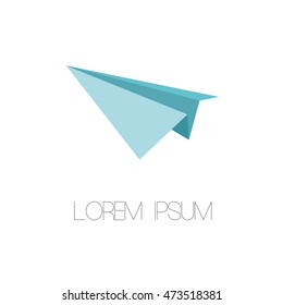 Paper plane vector icon isolated from the background