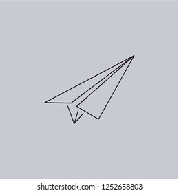 Paper Plane vector icon. Modern, simple, isolated, flat best quality icon for web site designs or mobile apps. Vector illustration.