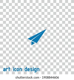 paper plane vector icon on an abstract background