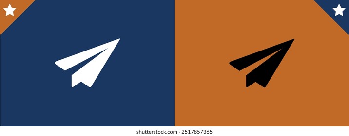 Paper plane vector icon. Send message