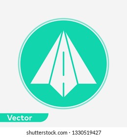 Paper plane vector icon sign symbol