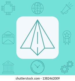 Paper plane vector icon sign symbol