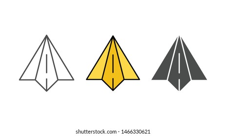 Paper plane vector icon sign symbol