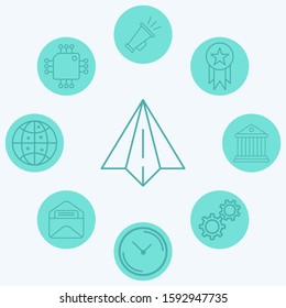 Paper plane vector icon sign symbol