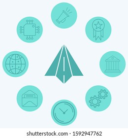 Paper plane vector icon sign symbol